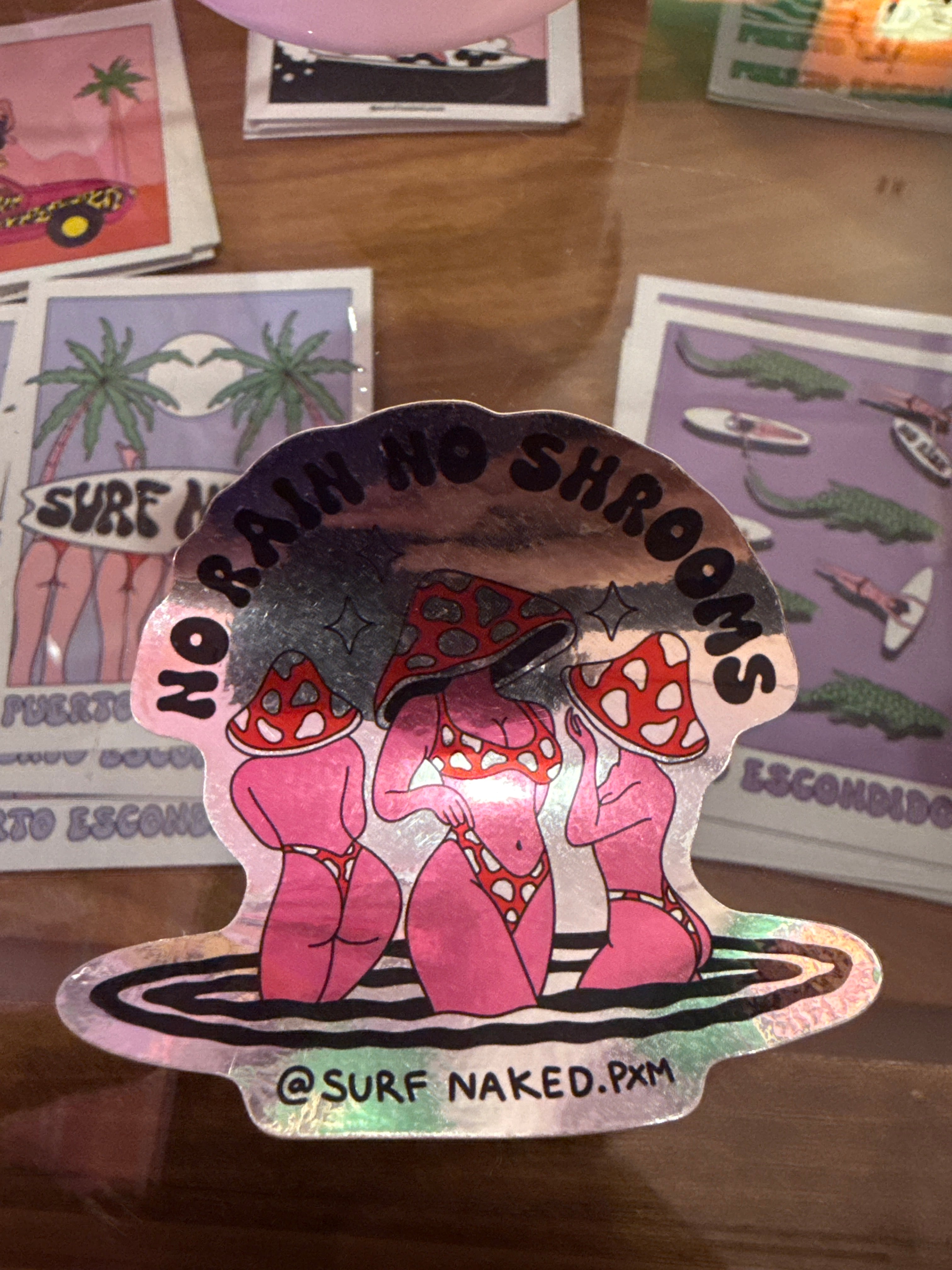 No Rain no Schrooms - Sticker